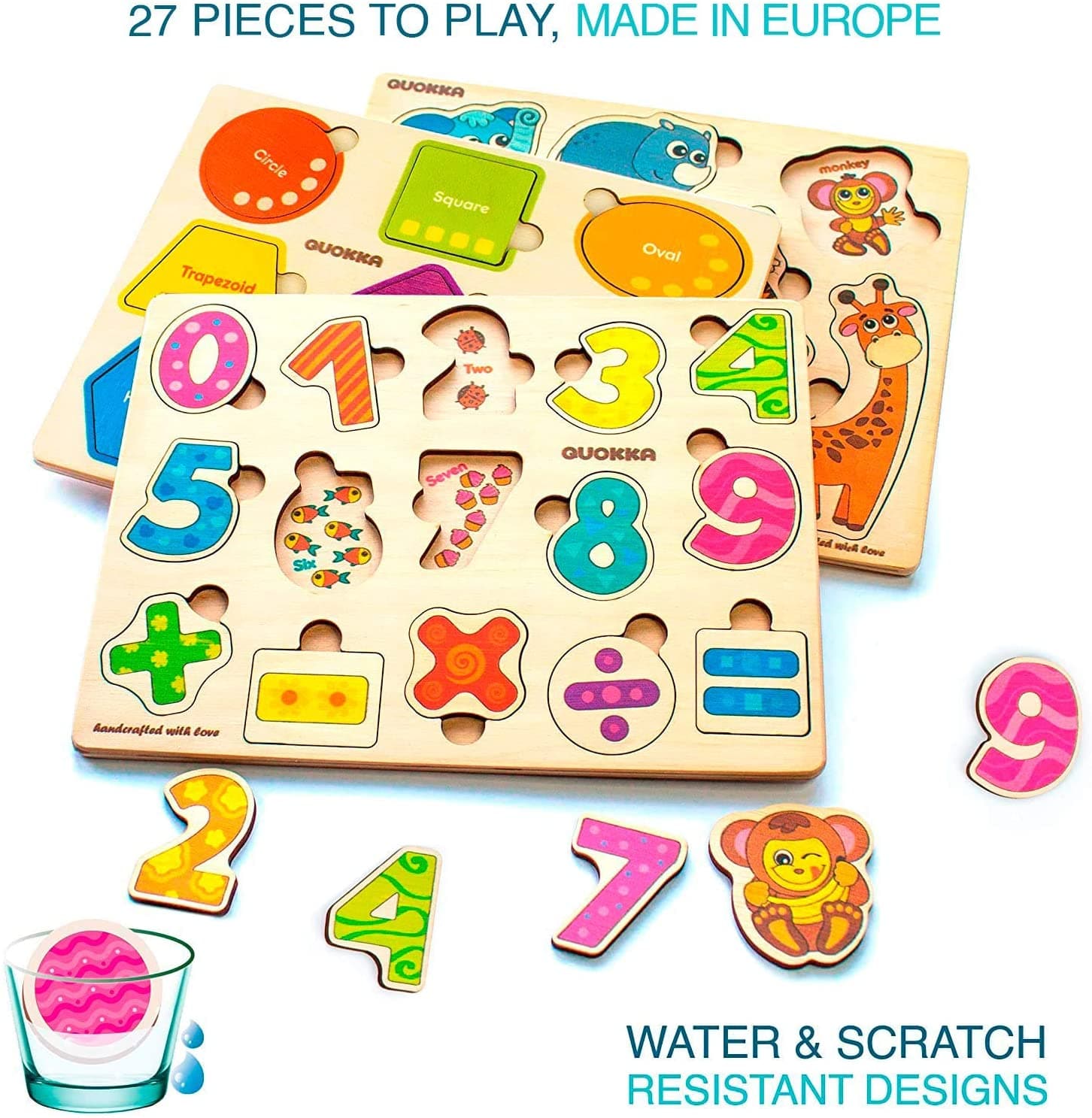 Buy Wooden Toddler Puzzles for 1-3 Years Old – 3 Puzzles for Kids Ages 2-4 